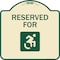 Signmission Designer Series-Reserved For With Accessible Symbol Heavy-Gauge Aluminum, 18" x 18", TG-1818-9908 A-DES-TG-1818-9908 - alternate 1